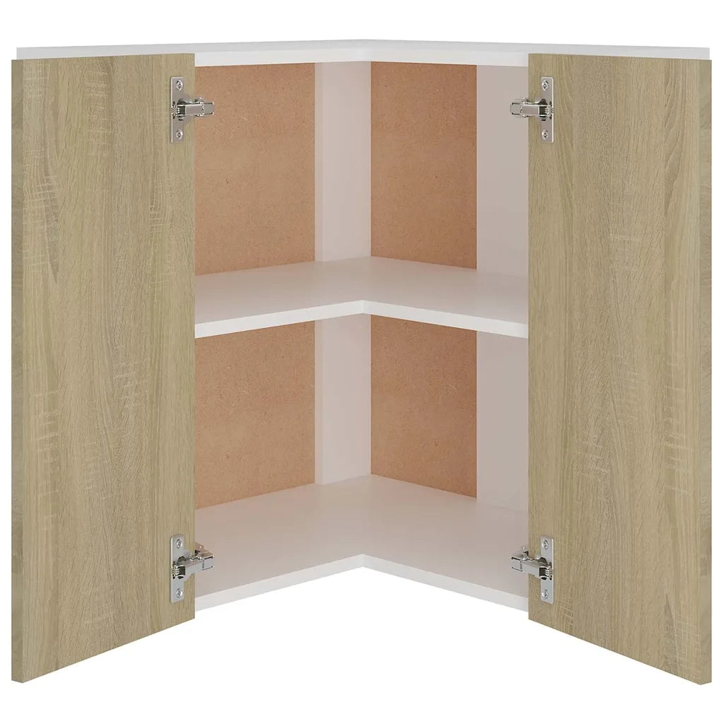 Armoire d'angle suspendue Lyon Chêne Sonoma 57x57x60 cm
