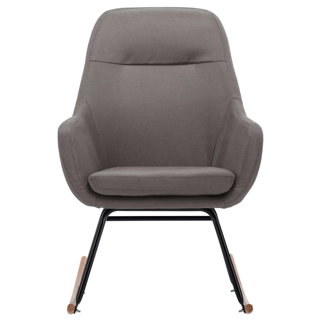 Sedia a Dondolo Grigio Chiaro in Tessuto CFW8119089