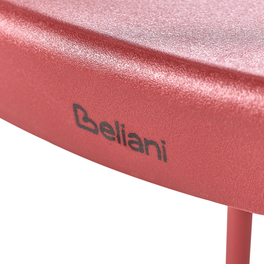 Set di 4 sedie da giardino rosso Materiale sintetico Plastica Interno Esterno Giardino con braccioli Sala da pranzo Stile moderno minimalista