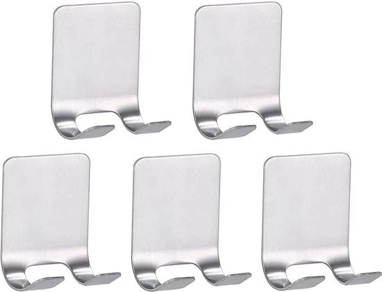 Supporto per spazzola a muro - acciaio inossidabile - bagno, camera da letto, cucina - set da 5 pezzi.