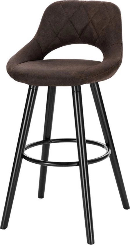 Sedia da cucina con rivestimento in tessuto - robusta e elegante - lussuosa finitura - posizione di seduta confortevole - adatta per bar e bancone - marrone