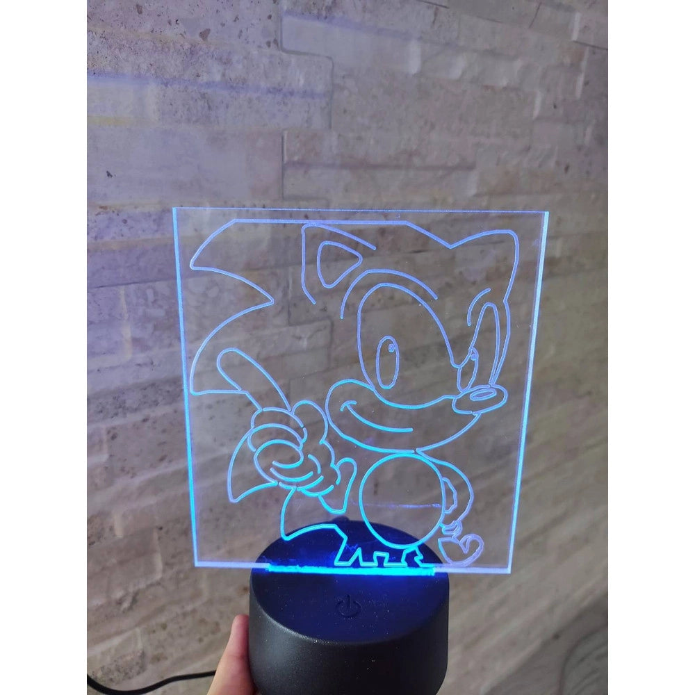 Trade Shop - Lampada A Led Rgb Acrilico Personalizzata Effetto 3d Telecomando Decorativa Casa -