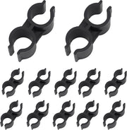 Set di Clip per Tubi a H di 12 - Doppio Morsetto in Plastica - Resistente - Adatto per Interno/Esterno - Facile da Utilizzare - Clip per Tubi