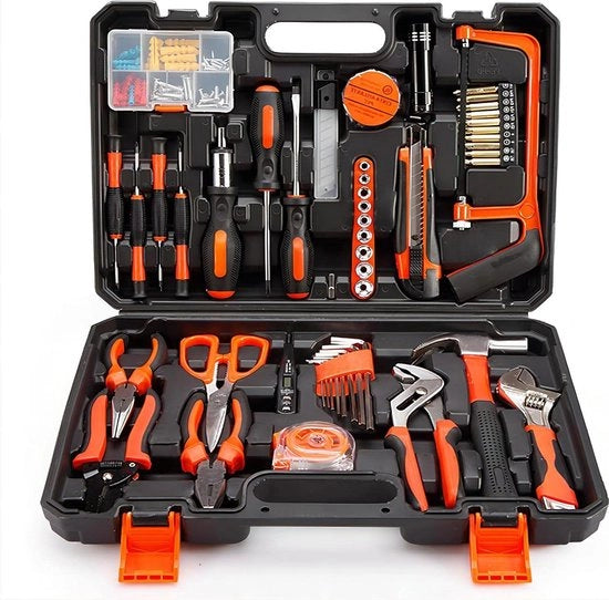 Set di riparazioni per la casa - 102 Delig - Cassetto di attrezzi universale - Riparazione e manutenzione quotidiana - Fai da te - Borsa di stoccaggio