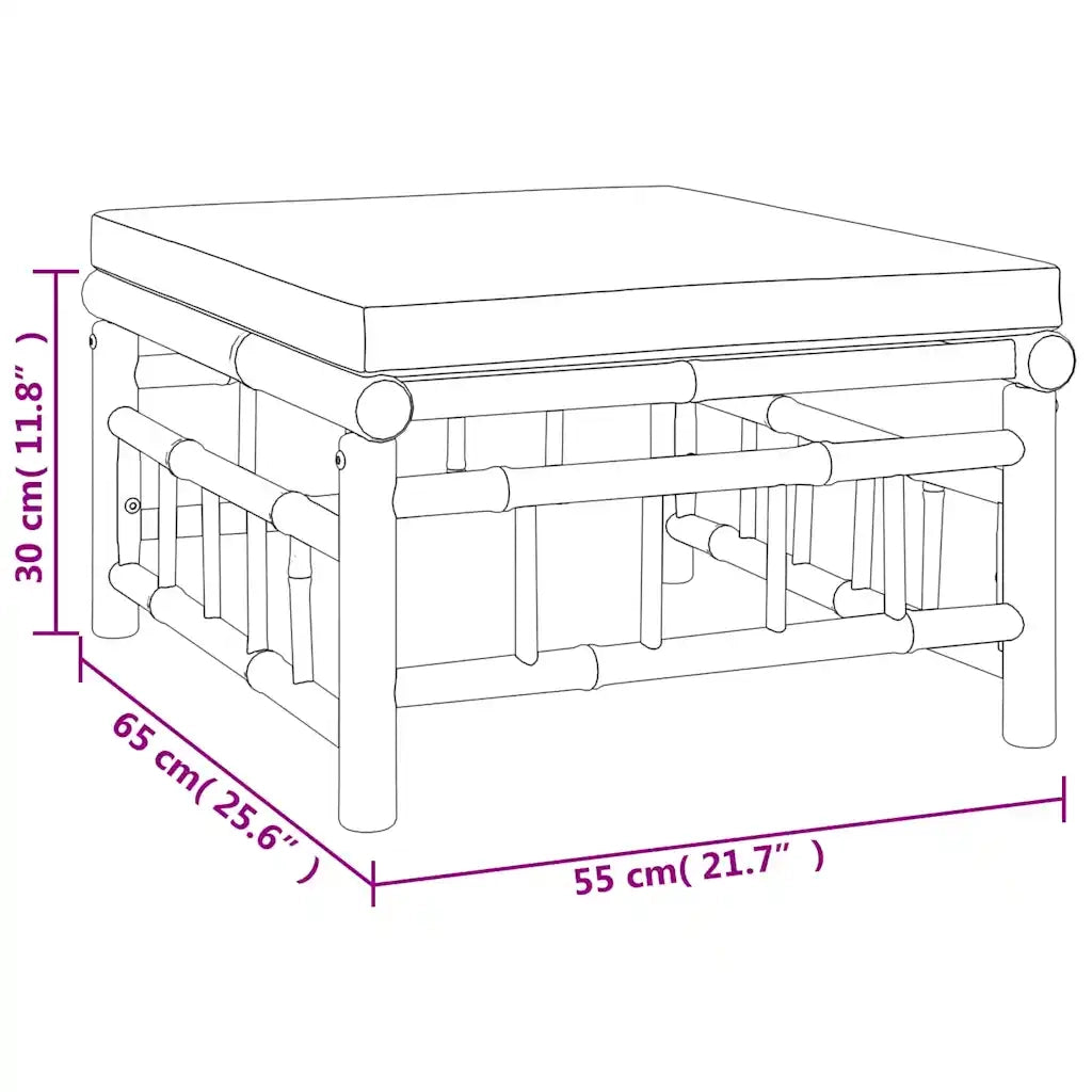 Salotto da Giardino-Set Salotto da Giardino 3pz con Cuscini Grigio Scuro Bamb¨´