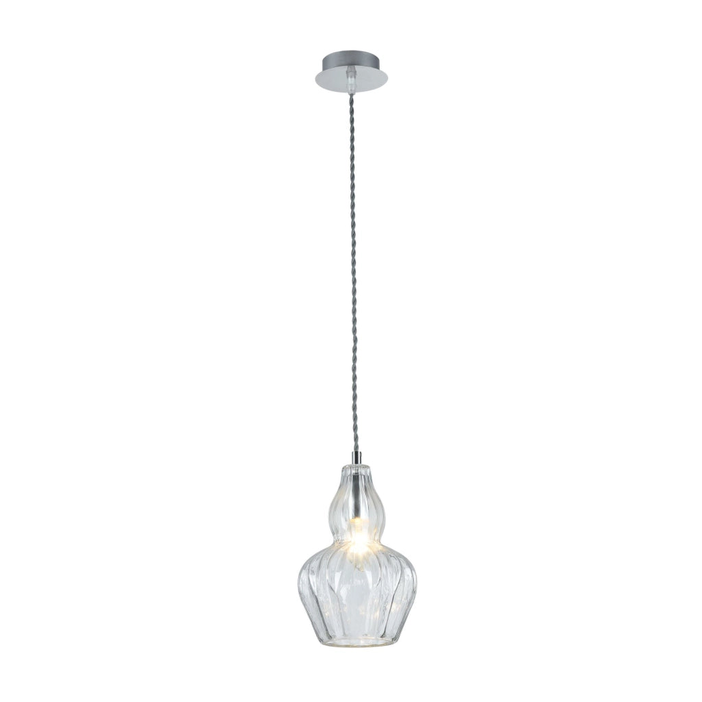 Maytoni Sospensione contemporanea Eustoma 1 luce E14 nichel metallo diffusore vetro
