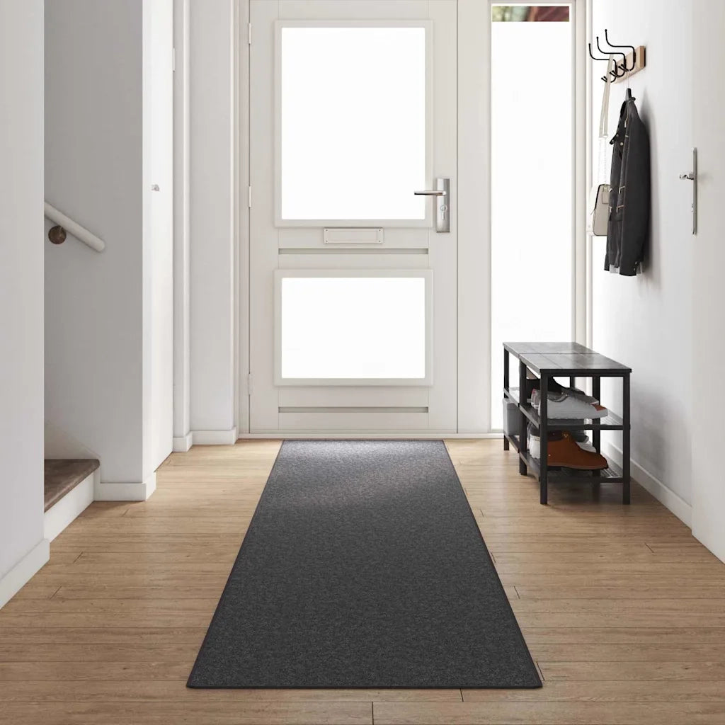 Runner in Moquette | Runner Tappeto Grigio scuro 80 x 500 cm 100% Polipropilene