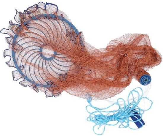 Reti da pesca in alluminio - 360 cm - Manuale - Professionale - Ideale per pesci grandi e piccoli