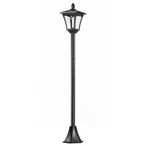 Easycomfort Lampione LED da Esterno ad Energia Solare Lampada da Giardino Lampada da Terra Impermeabile IP44 18×18×160cm Nero