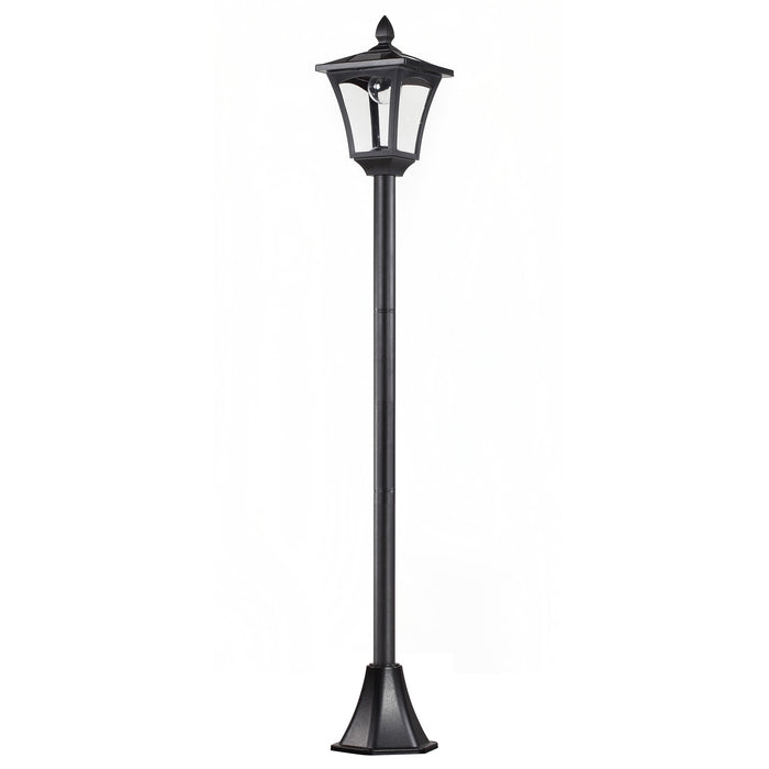 Easycomfort Lampione LED da Esterno ad Energia Solare Lampada da Giardino Lampada da Terra Impermeabile IP44 18×18×160cm Nero