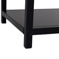 Easycomfort Portalegna da Interno ed Esterno Salvaspazio in Metallo con Paletta, Scopino, Attizzatoio e Pinza, 34x34x111cm, Nero