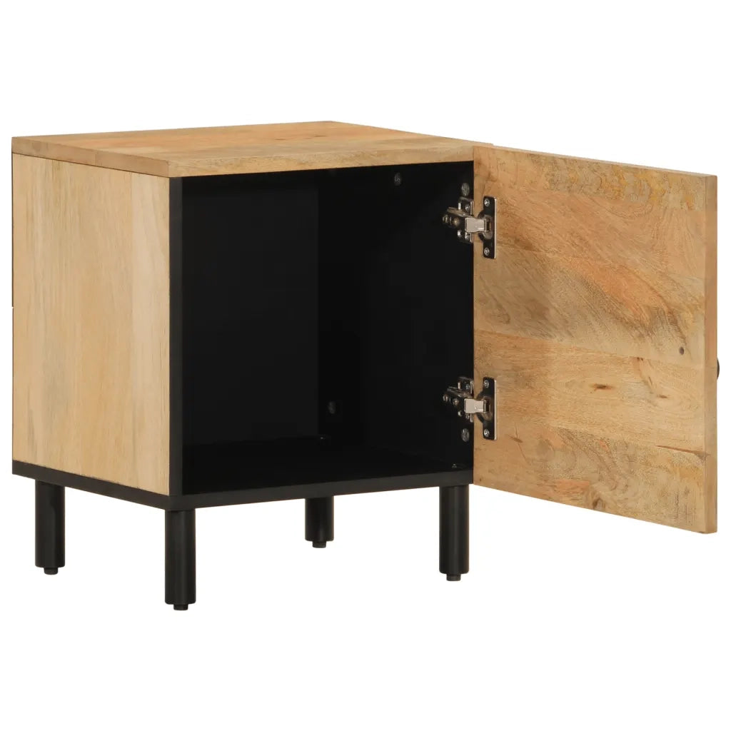 Comodino 40x33x46 cm in Legno Massello di Mango 358208