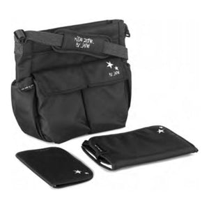 Borsa nursery mama bag black 44 x 34 cm 80182 t62