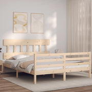 Giroletto con Testiera-Struttura Letto con testiera 160x200 cm in Legno Massello 679478
