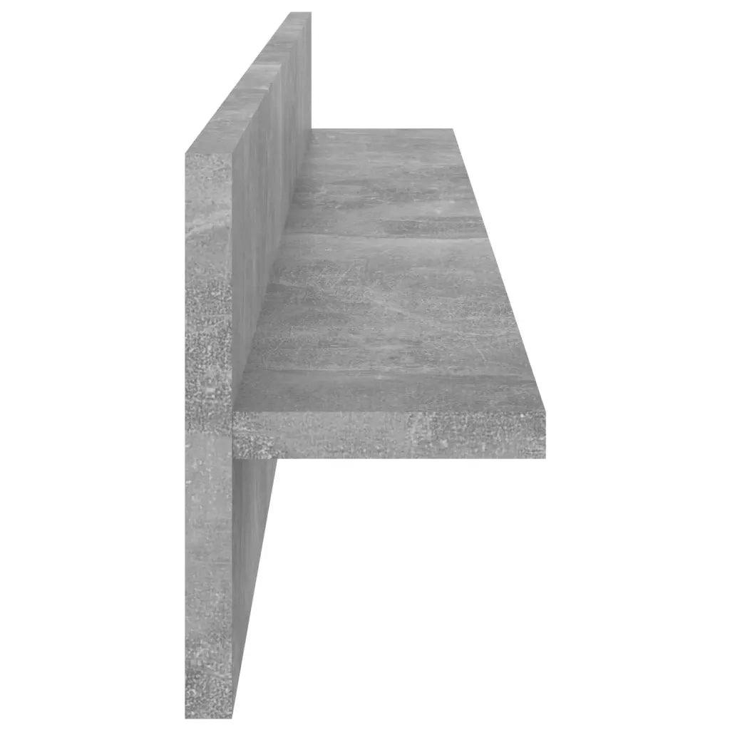 Mensole Muro 4pz Grigio Cemento 80x11,5x18cm Legno Multistrato 807342