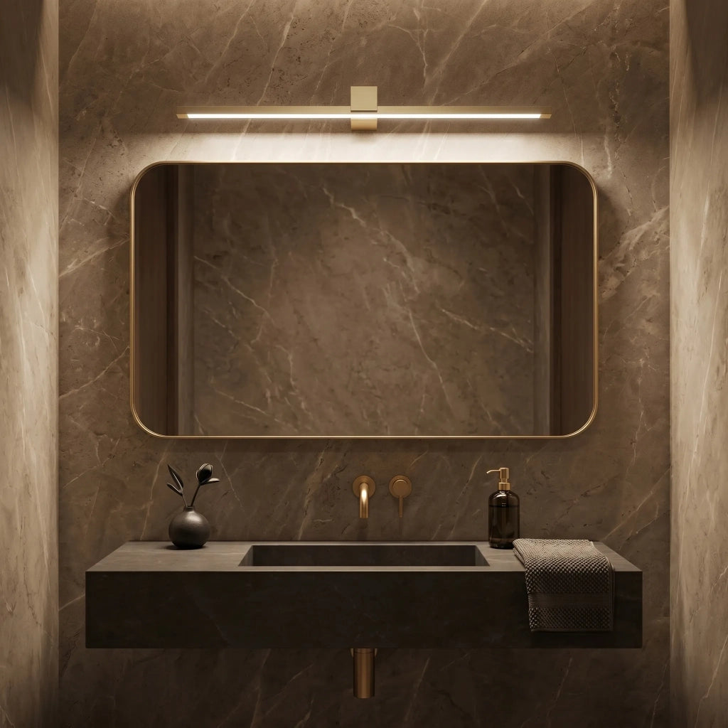 Applique Da Bagno Led Swe048-1w 80cm Gold Brush