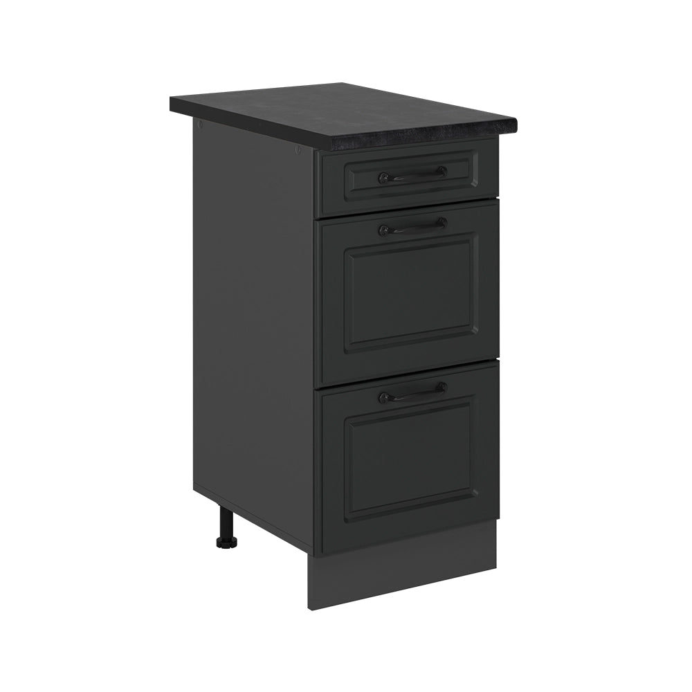 Vicco Mobiletto base per cucina Antracite casa di campagna 40 cm con cassetti, PL Antracite