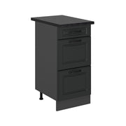 Vicco Mobiletto base per cucina Antracite casa di campagna 40 cm con cassetti, PL Antracite