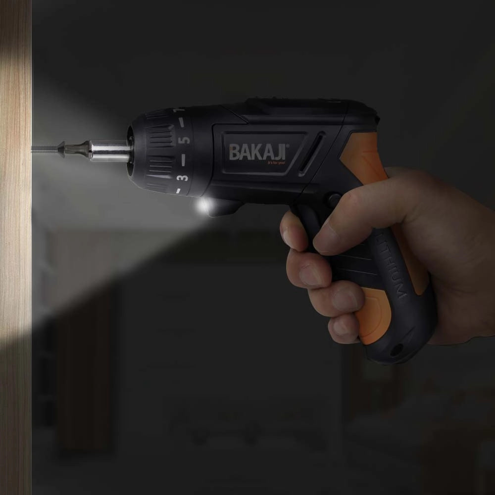 Avvitatore Mini Cacciavite Elettrico Cordless Trapano a Batteria 10 Punte e LED