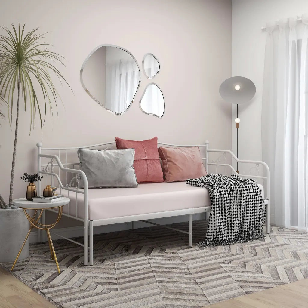 Telaio Divano letto | Sof¨¤ letto | Letto singolo Estraibile Bianco in Metallo 90x200 cm
