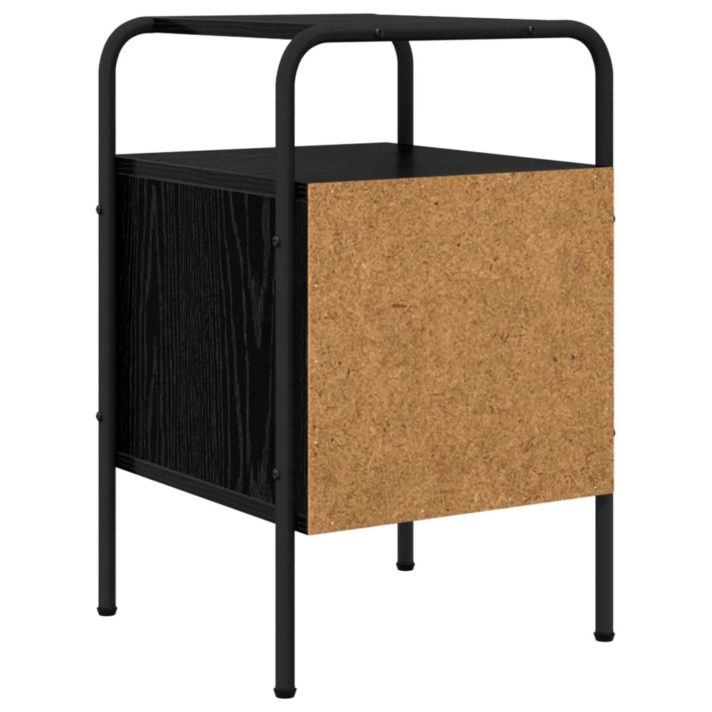 Armadio da Notte 2 pz Rovere Nero Legno ingegnerizzato 8007588