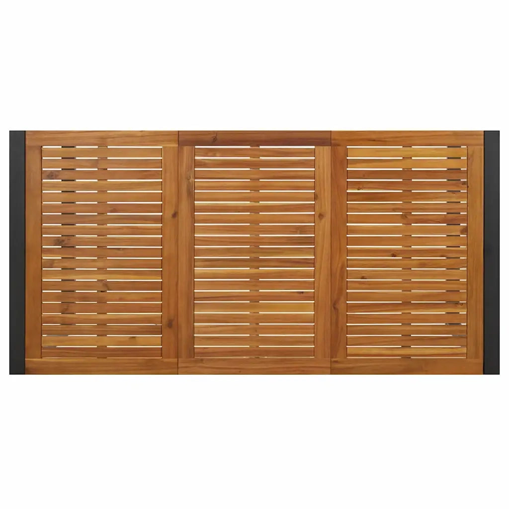 Set da Pranzo per Giardino 7 pcs Beige e Marrone polyrattan