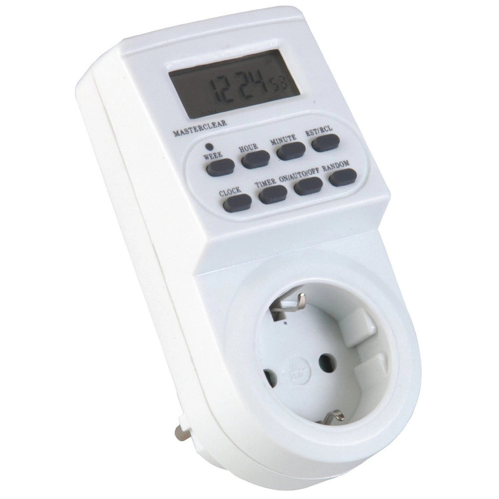 Trade Shop - Presa Elettrica Temporizzata Timer Digitale Con Programmatore Settimanale Shuko -