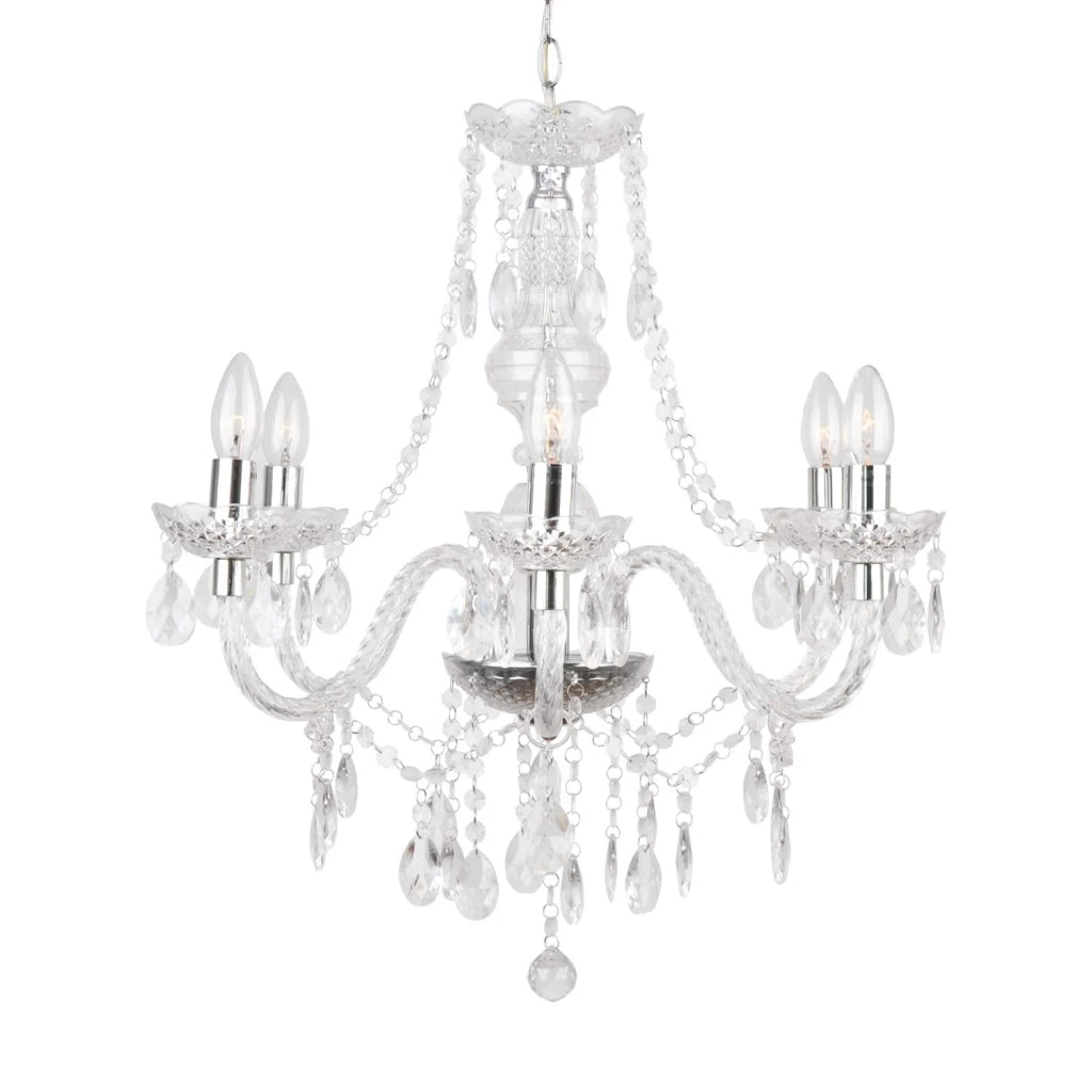 LÚZETE - LAMPADA DA SOFFITTO 6 LUCI LIONETTA TRASPARENTE