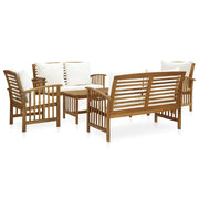 Set Divani da Giardino 5 pz con Cuscini in Massello di Acacia 3057977