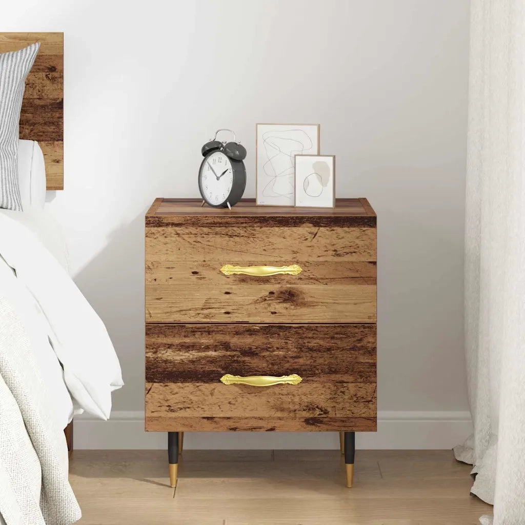 Armadio da Notte con cassetto Legno vecchio 40 x 35 x 47,5 cm