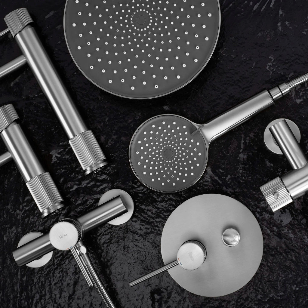Rubinetto Doccia Rea Lungo Stripe Brush Nickel