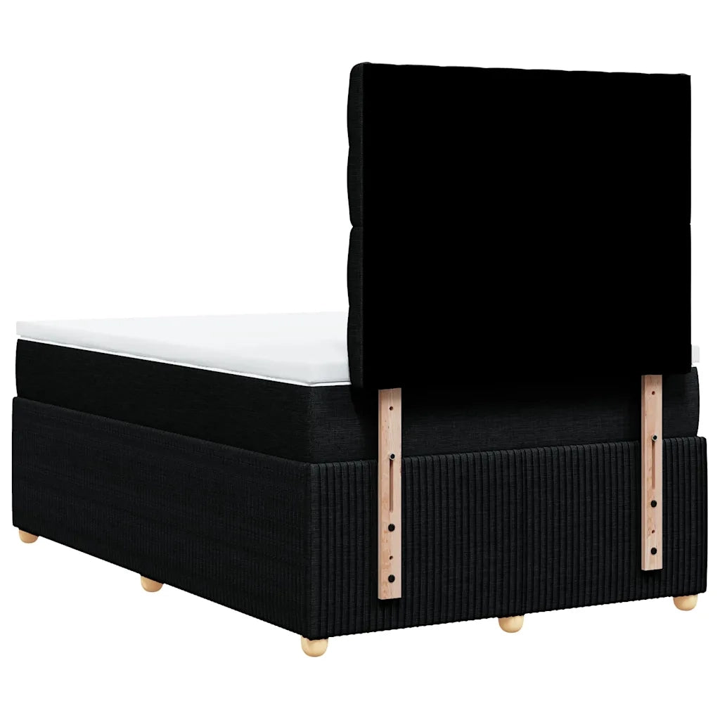 Giroletto a Molle con Materasso Nero 120x190 cm in Tessuto 3292004