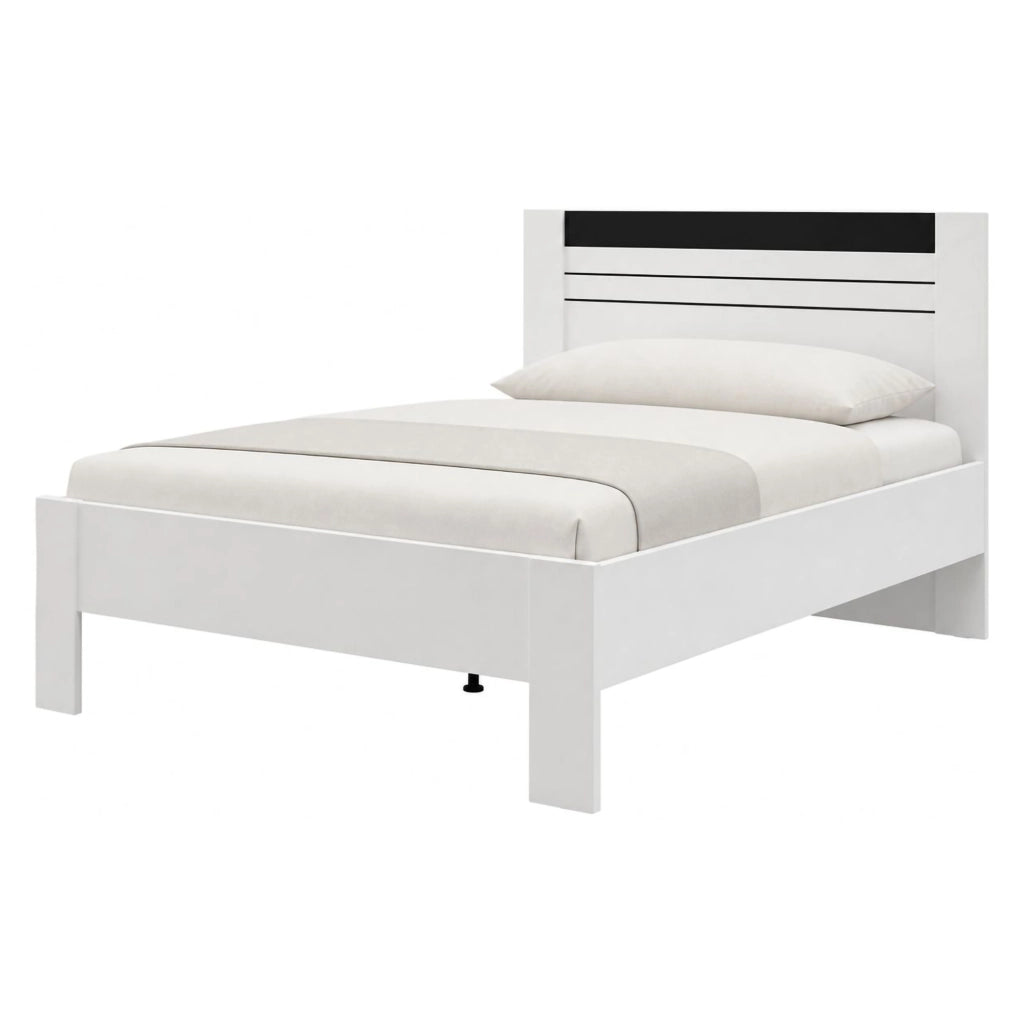 Letto Matrimoniale Kabale, Letto Matrimoniale Dimensione Materasso 160x200 cm, Bianco