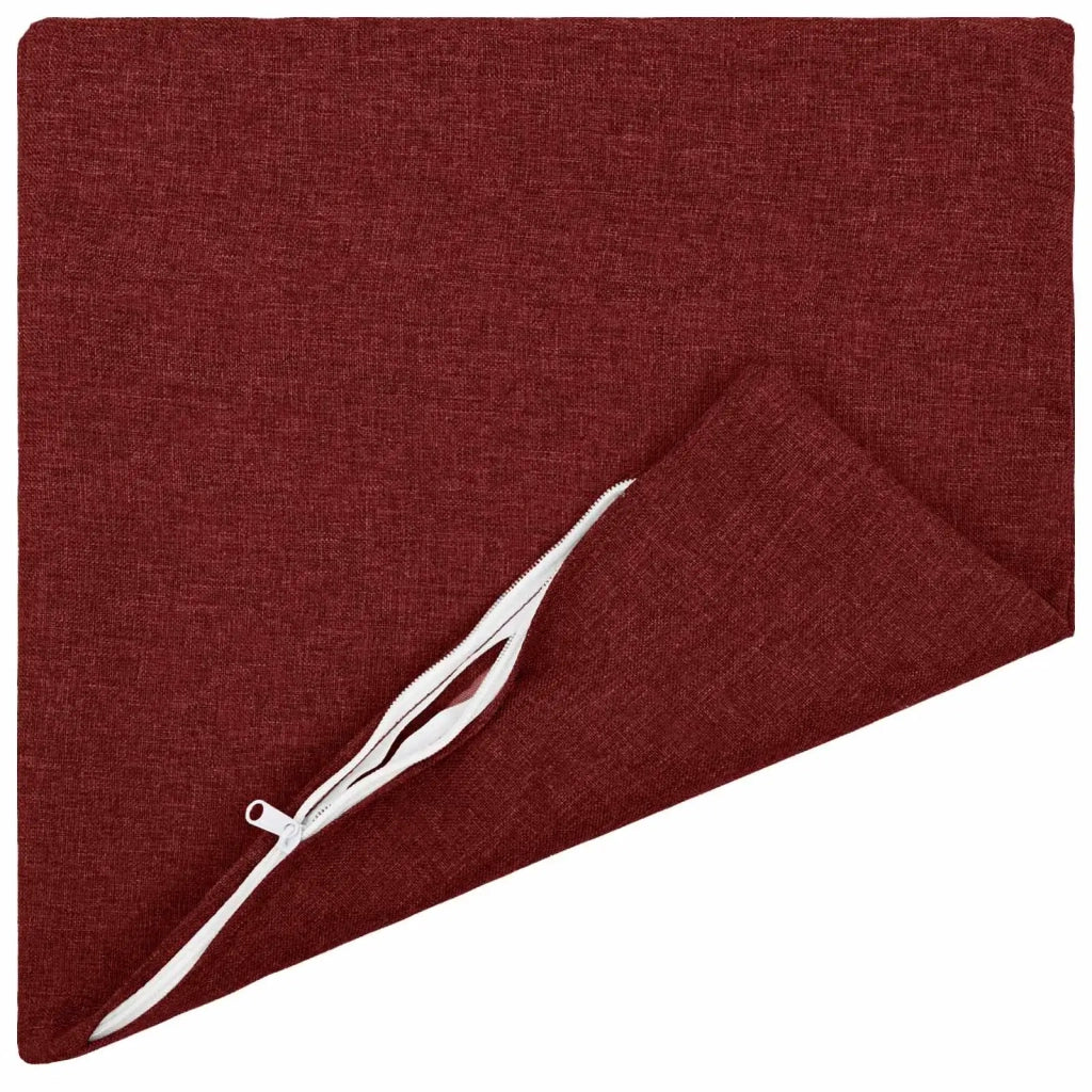 Cuscino con cuscino HEERLEN 2 pz Rosso Vino Tessuto 926410