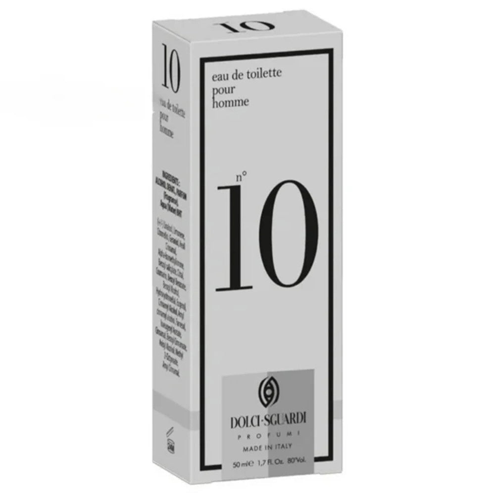 Trade Shop - Profumo Corpo Eau De Toilette Per Uomo N°10 Da 50 Ml Fragranza Fougère Agrumato 005632 -