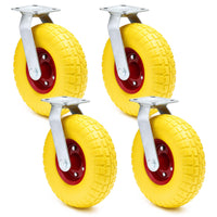 Set 4 ruote girevoli da trasporto, antiforatura, 258x78 mm, Cerchi in metallo, 150kg/ruota, ottima aderenza