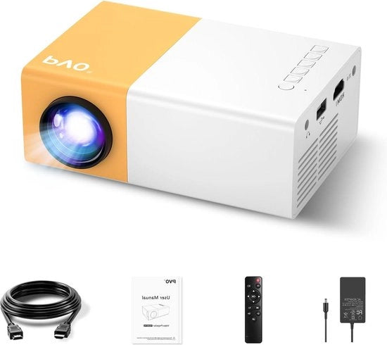 Proiettore di film portatile per esterno con proiezione diretta per creare una home cinema