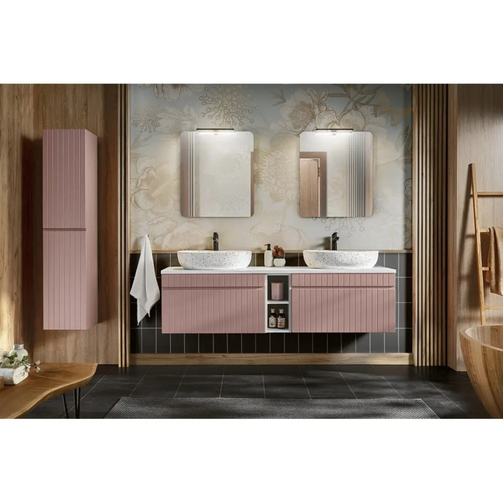 Lavabo da appoggio ovale 60x41,5 cm bianco maculato multicolore in ceramica opaca