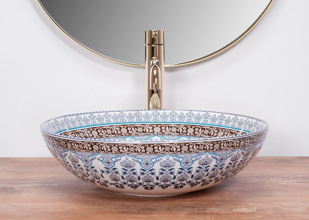 Lavabo Da Appoggio Rea Arte Blue