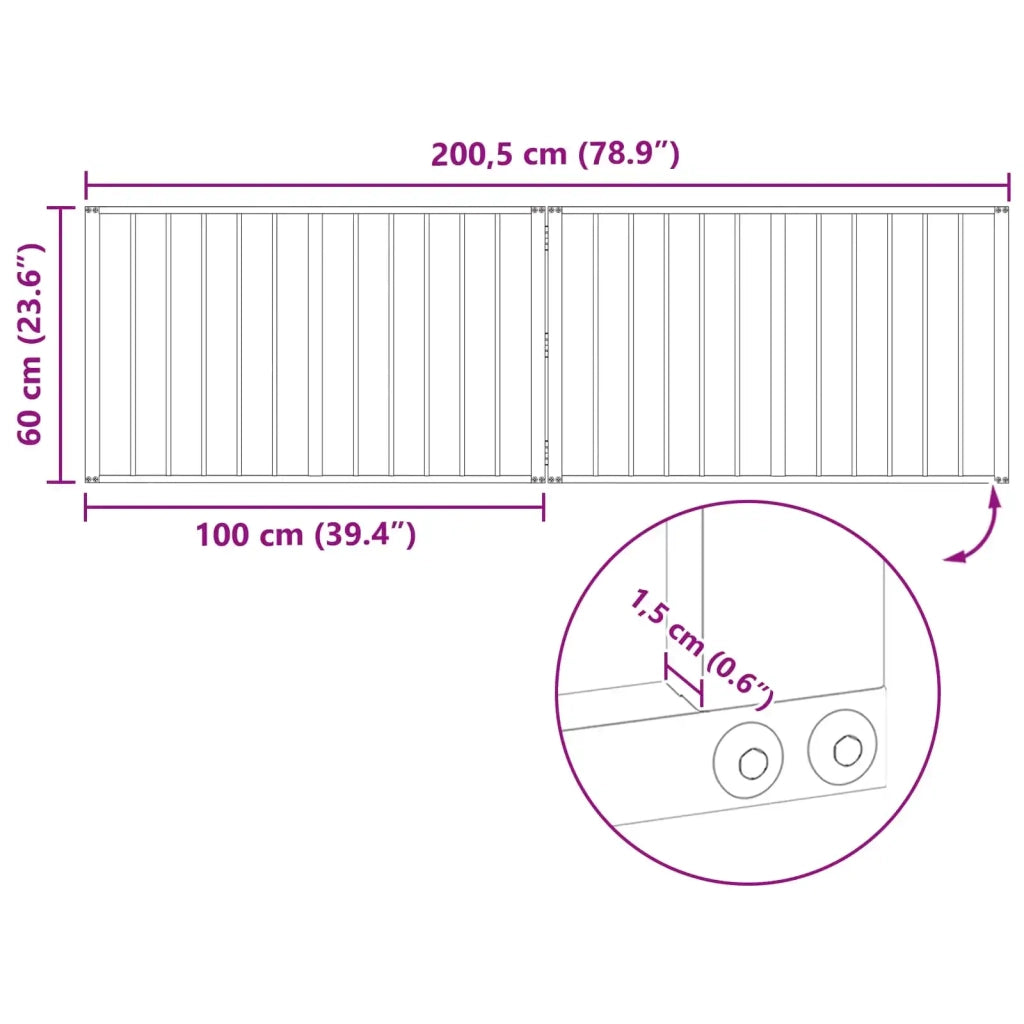 Cancello per cani 2 pcs Nero 100 x 60 cm Acciaio zincato 891996