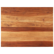 Piano Tavolo in Legno Massello di Acacia 25-27 mm 70x90 cm