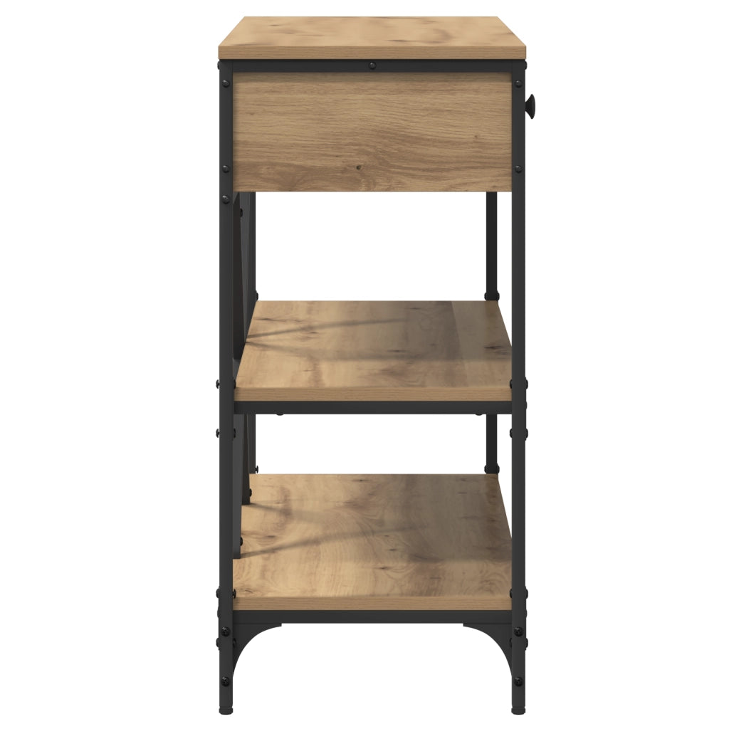 Tavolo Console Rovere Artigianale 100x34.5x75 cm Legno ingegnerizzato