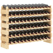 Scaffale portabottiglie 72 bottiglie ¨C Xylo ¨C Legno di pino massello naturale 6 ripiani 114x28x85cm