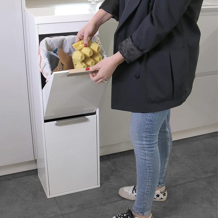 Pattumiera Per Raccolta Differenziata Con Ripiano Superiore Multiuso 2 Secchi CR221-E