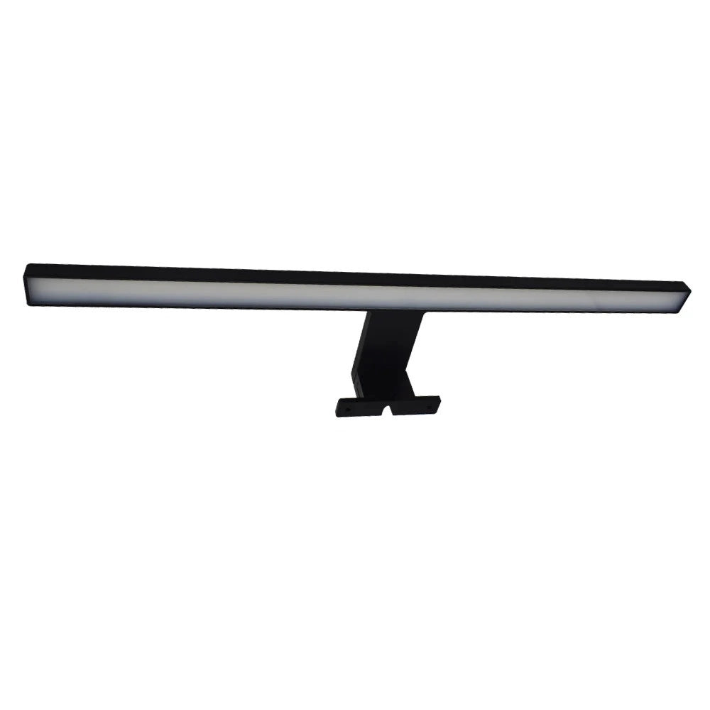 Trade Shop - Applique Lampada Led Per Specchio Bagno Con Doppia Istallazione 7w Luce 4000k Ip44 500p - Nero