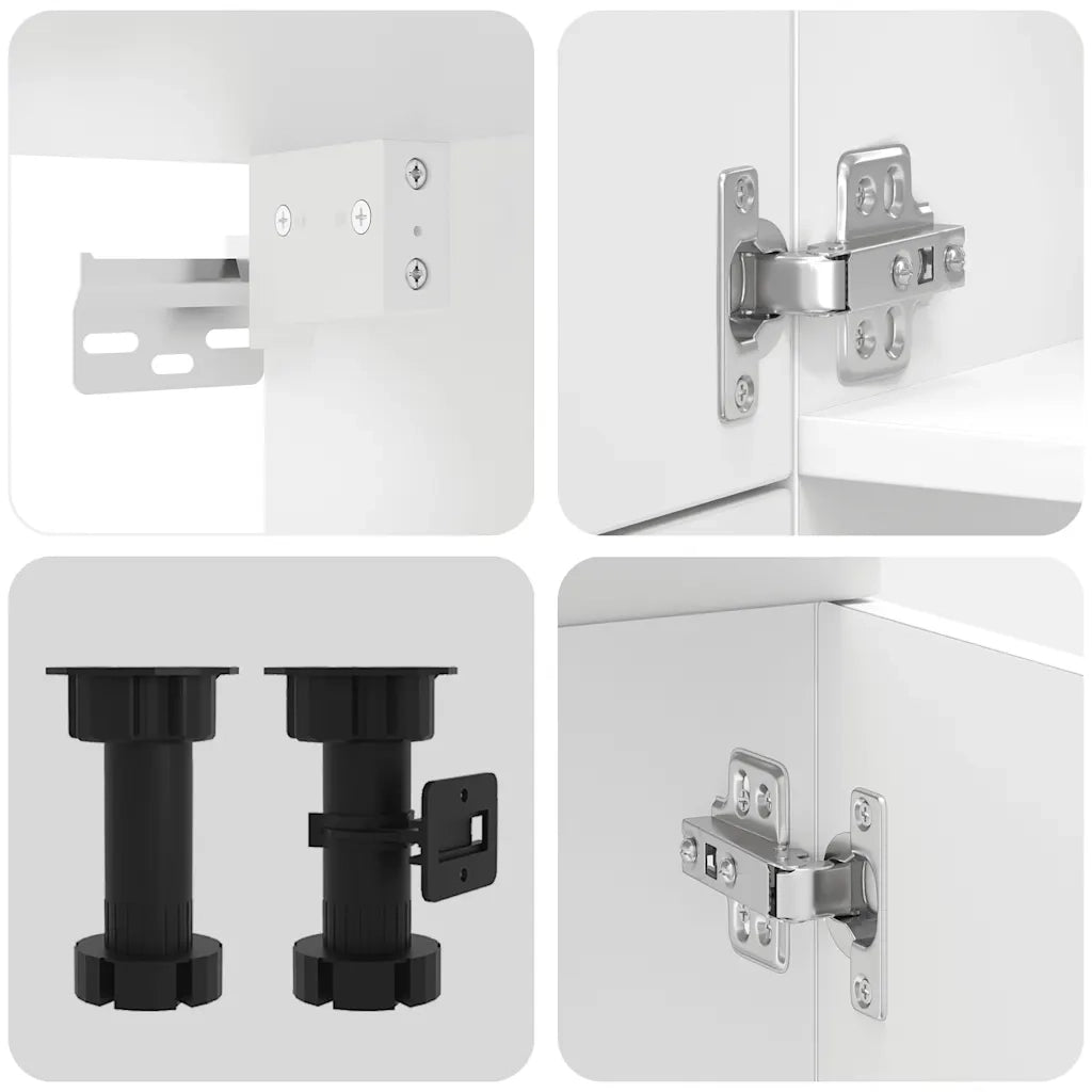 vidaXL Set Mobili da Cucina 7 pz Lucca Bianco Legno Multistrato
