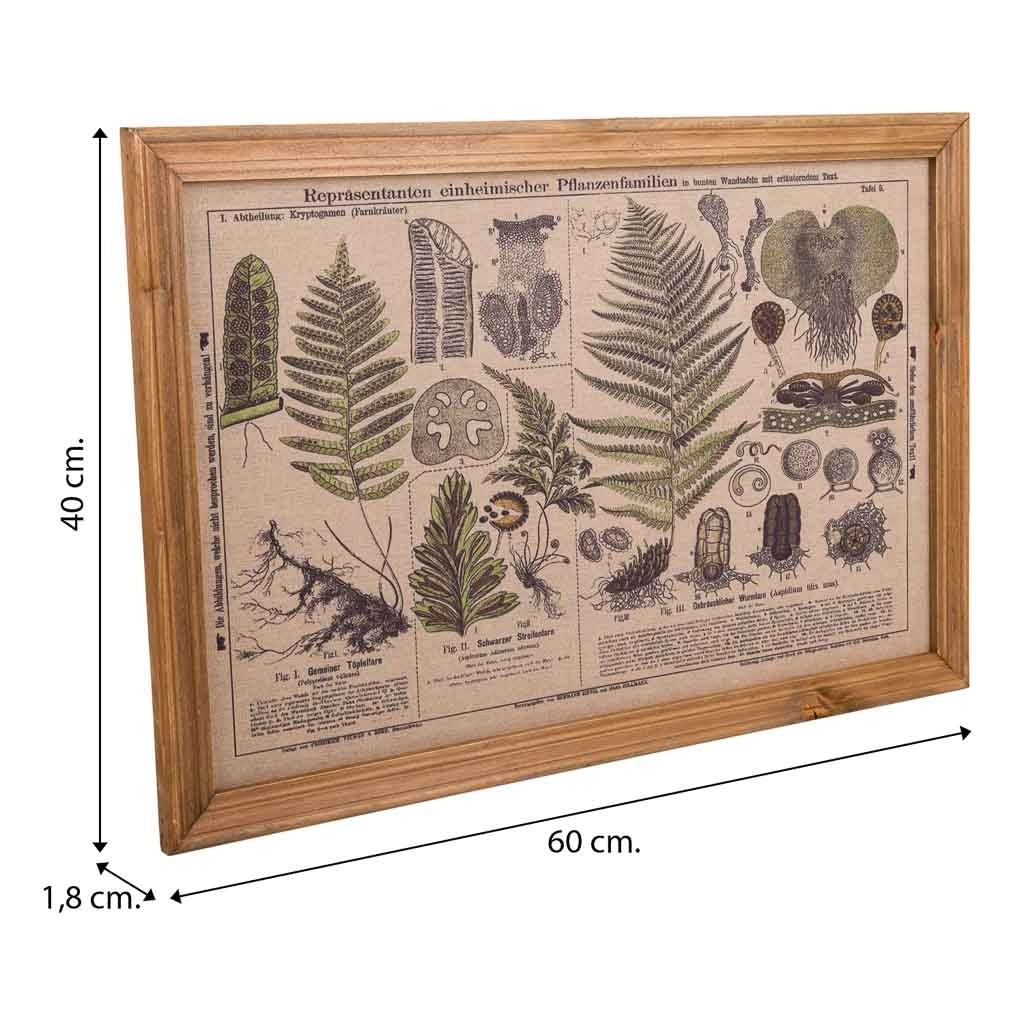 Cornice in legno e tessuto stampato