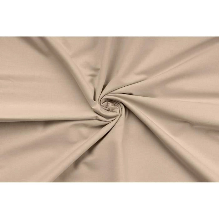 Completo letto - 1 copripiumino 220 x 240 cm + 2 federe 60 x 60 cm - 100% cotone rinforzato - Beige