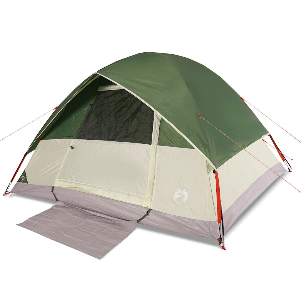 Tenda da Campeggio a Cupola per 6 Persone-Tenda per Escursionismo Verde Impermeabile 902785