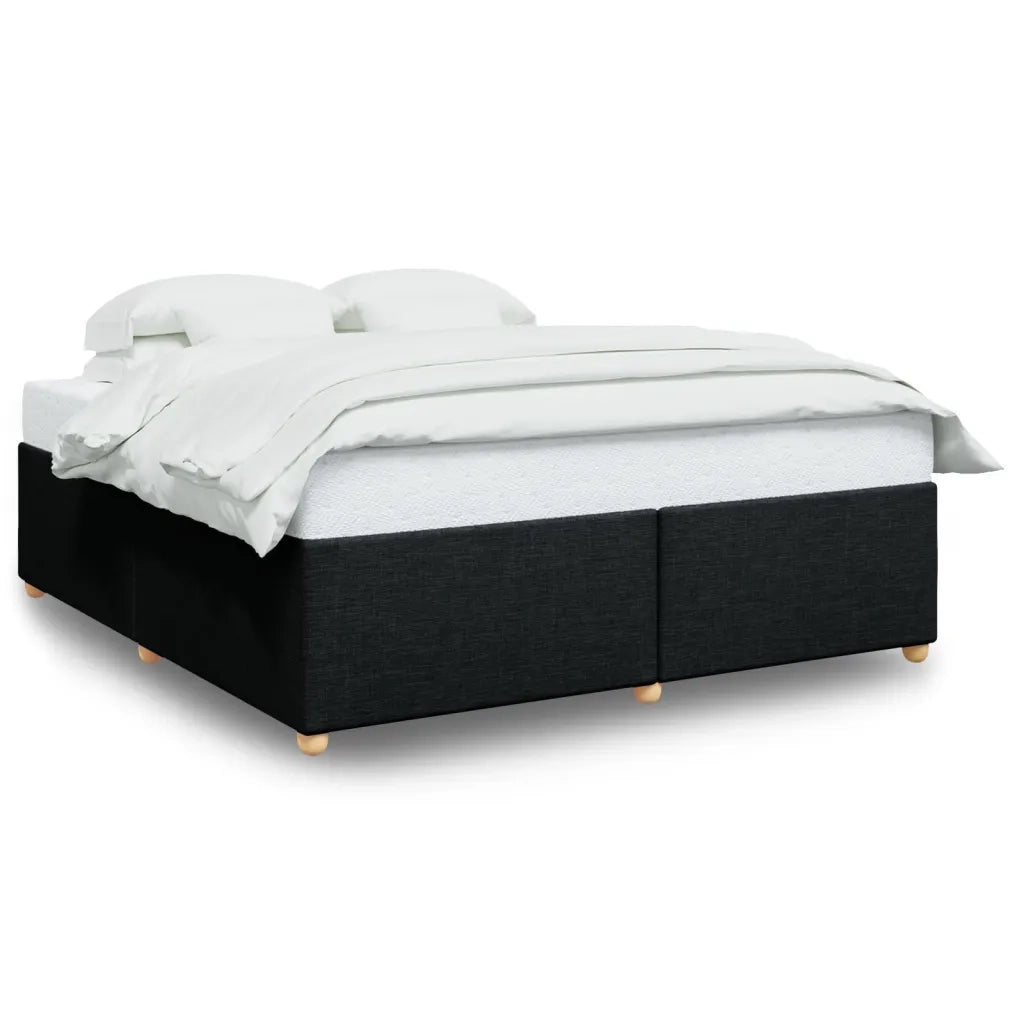 Giroletto senza Materasso Nero 200x200 cm in Tessuto 3284759
